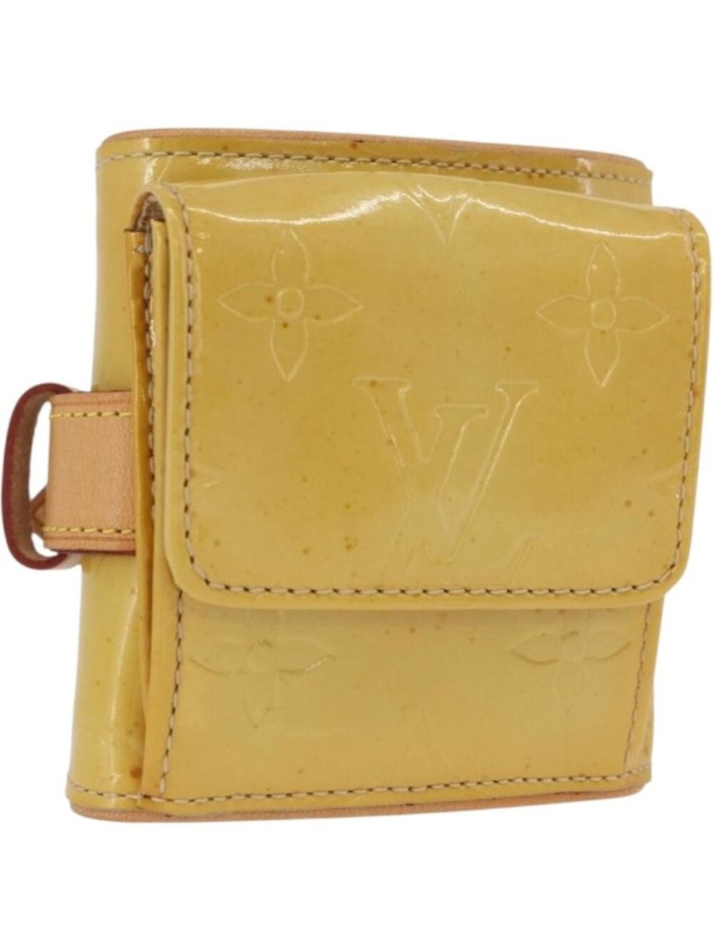 LOUIS VUITTON Vernis lafayette street Coin Purse Beige M91013